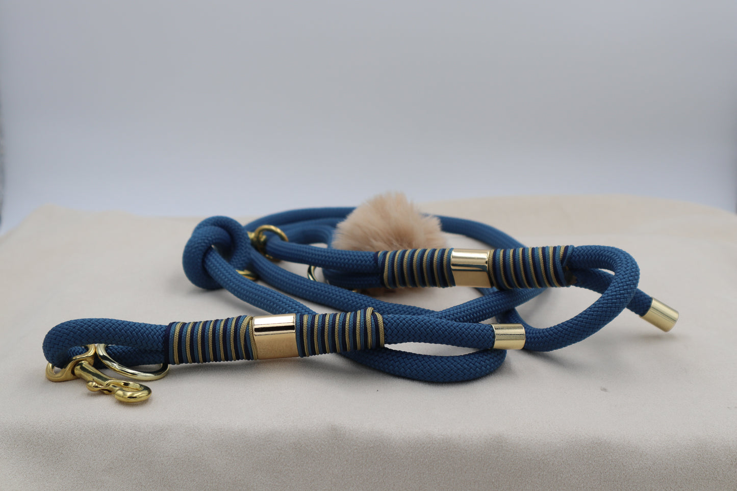 Laisse Gold Petrol Bleu