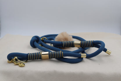 Laisse Gold Petrol Bleu