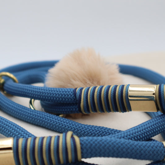 Laisse Gold Petrol Bleu