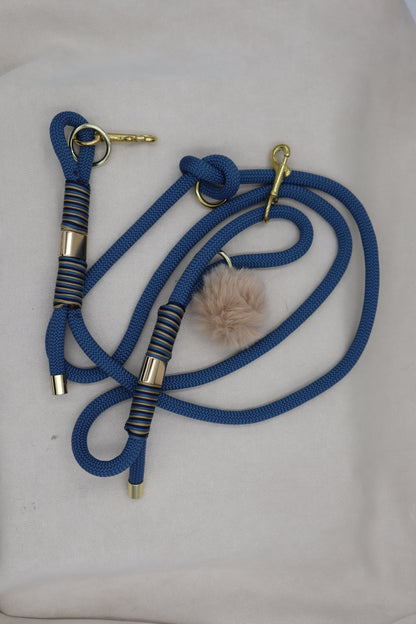 Laisse Gold Petrol Bleu